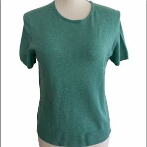 Lands End Green Sweater Tee Sz S